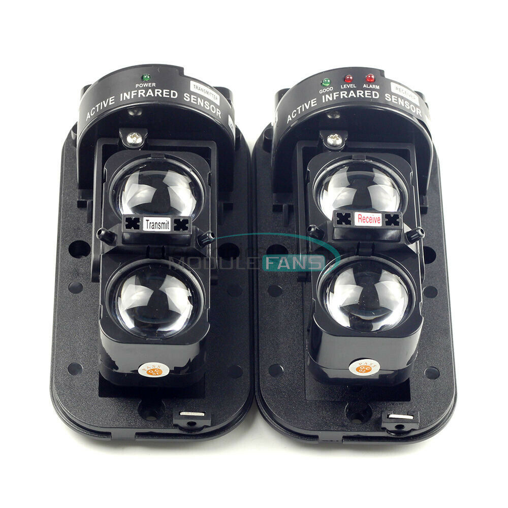 1pair Dual Beam IR Infrared Detector Module Burglar Alarm 100m for Home Security