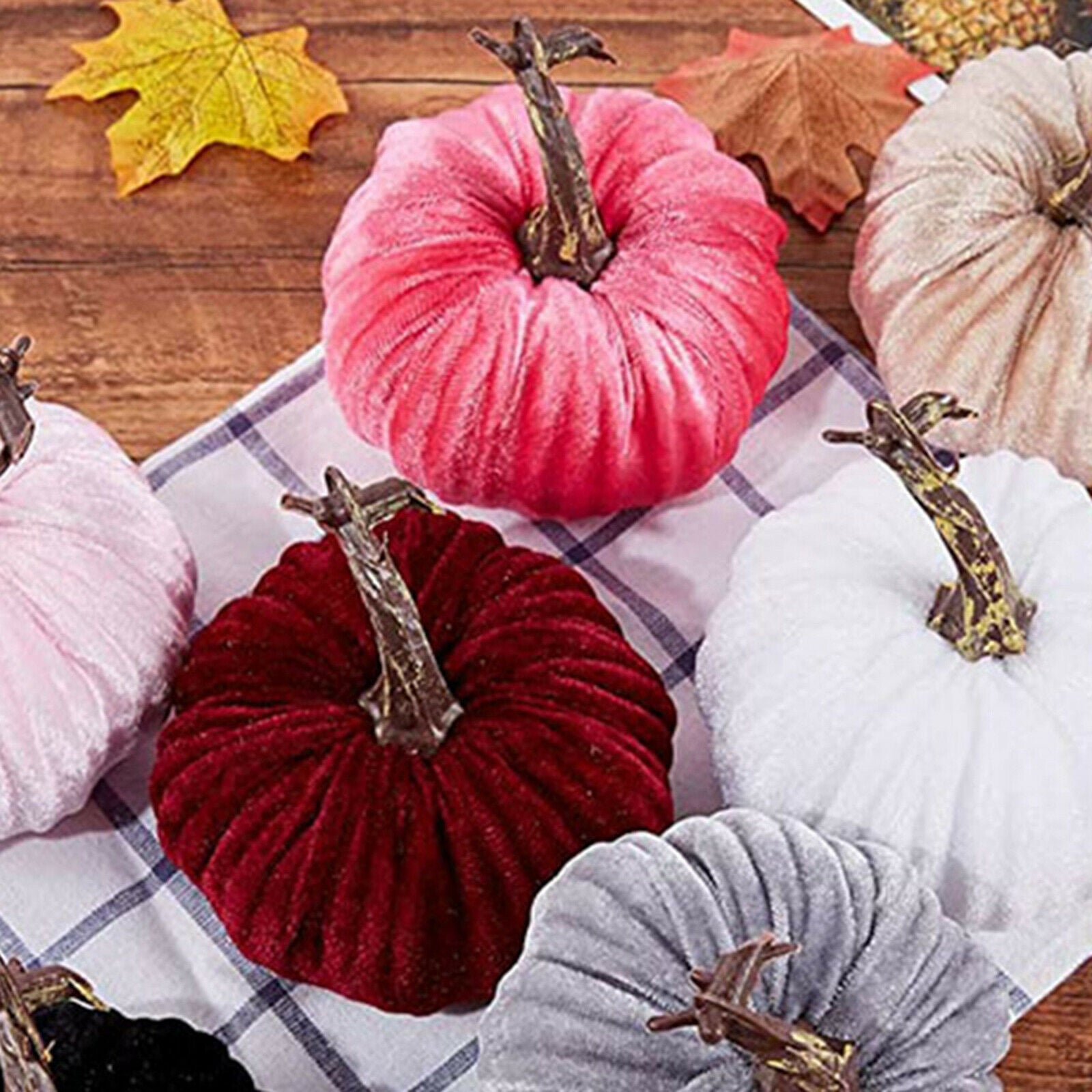 Pumpkin Decoration Artificial DIY Halloween Props Pack of 6 Handmade Home