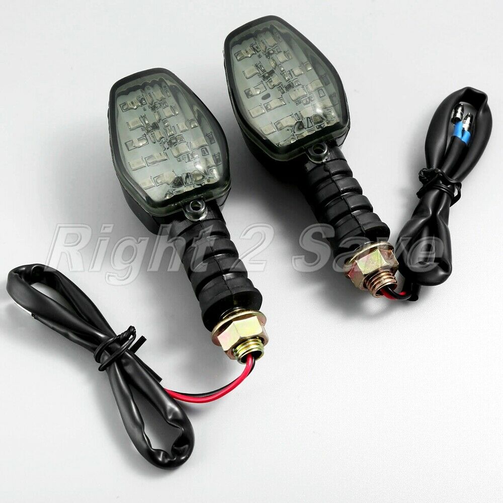 10mm Universal Motorcycle Clear Lens Yellow LED Sidemarker Turn Signal Indicator