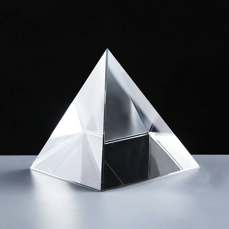 40mm Optical Glass Prism Beam Splitter Crystal Pyramid for Science Optics DIY