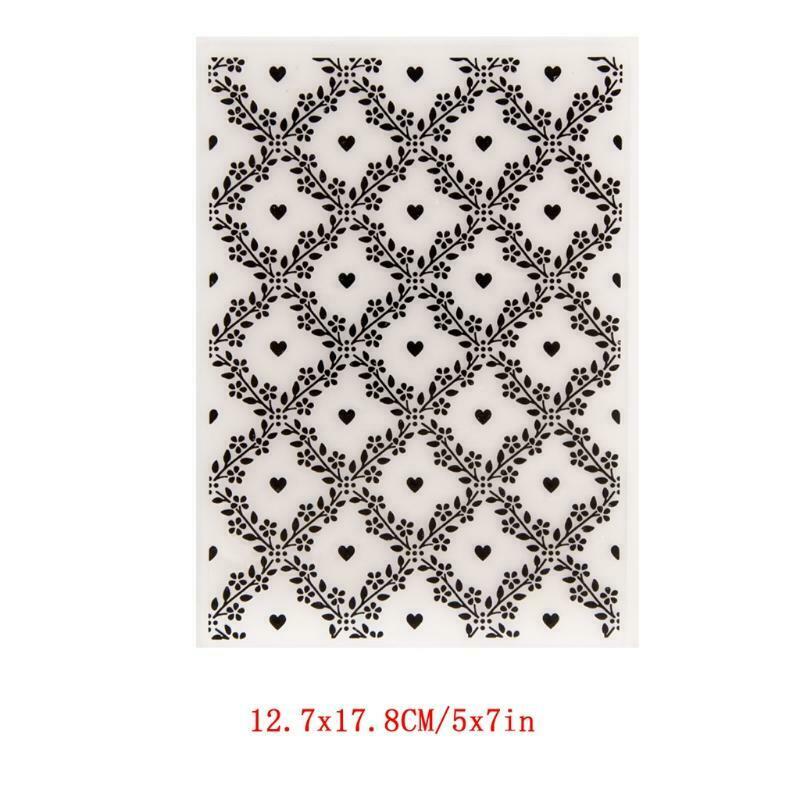 Flower Vine Plastic Embossing Folder Stencil Template DIY Craft Making Scrapbook