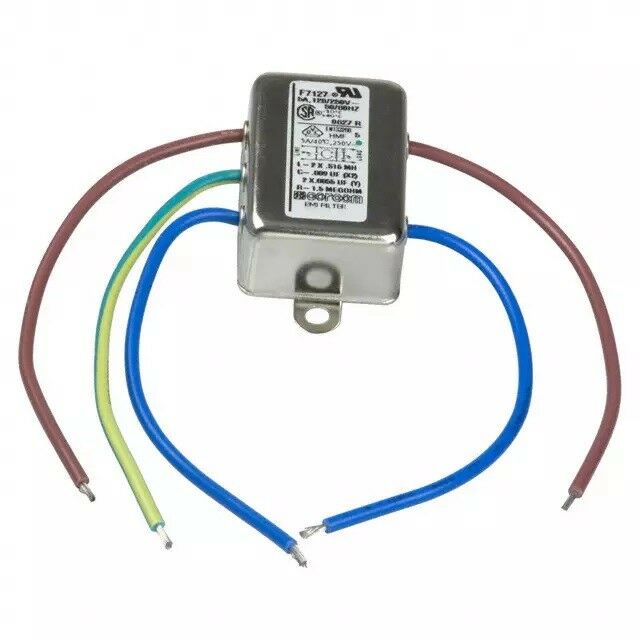 10VB3 -Power Line Filter,Chassis,0.012 µF,250 VAC,10 A,EMI,RFI,Wire Leaded 495uH