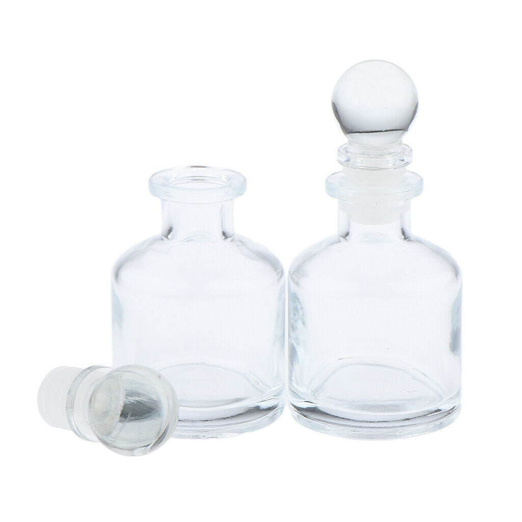 50ml Empty Glass Aroma Bottle 2 Styles Transparent Cosmetic Diffusers Bath Salts