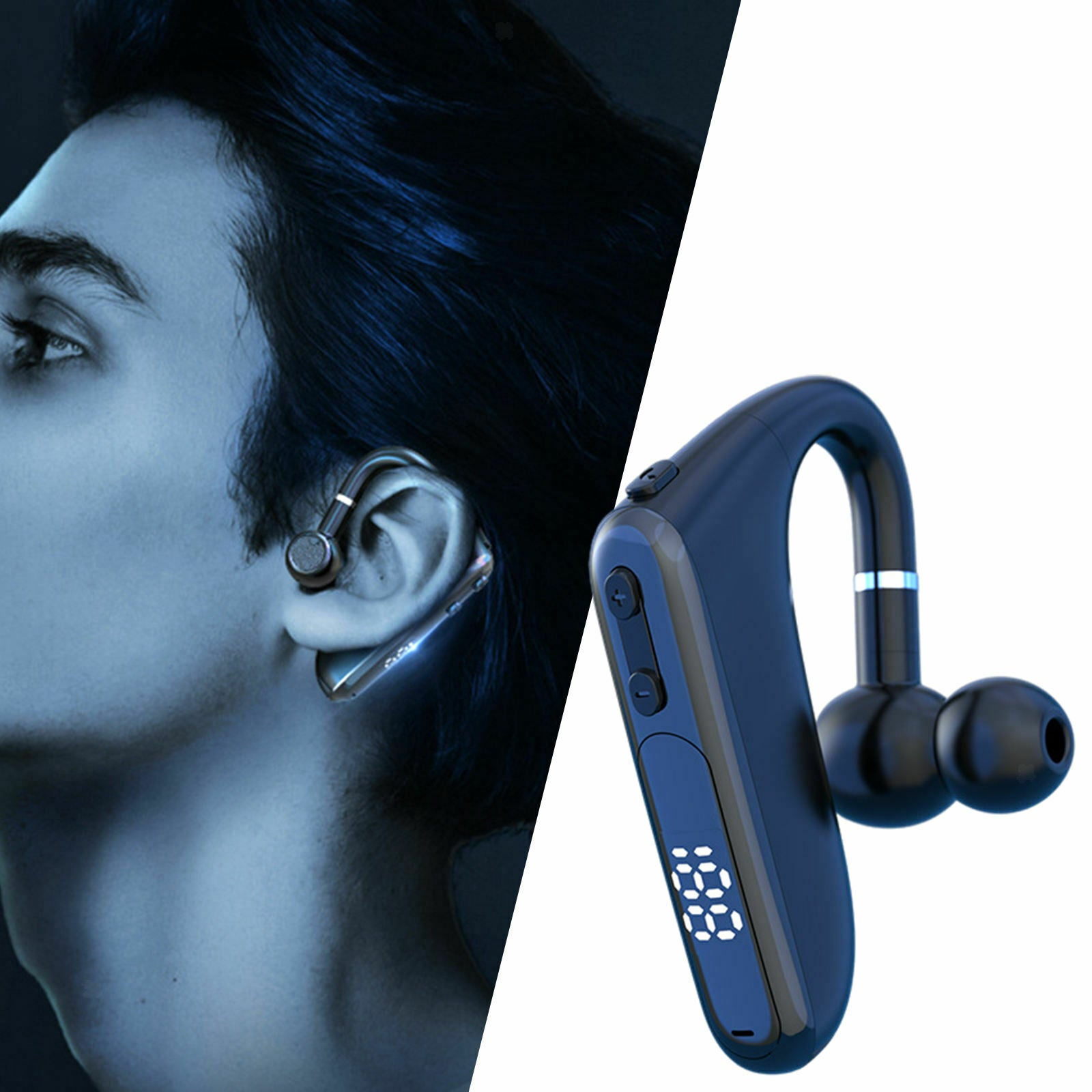 Wireless Headset Noise Cancelling with Built-in Mic Earphones for Driving