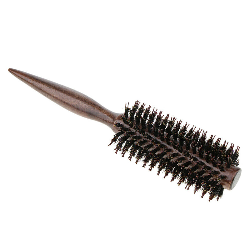 Salon Bristle Wavy Hair Round Brush Barrel Hair Styling Comb Hairbrush 14 Row