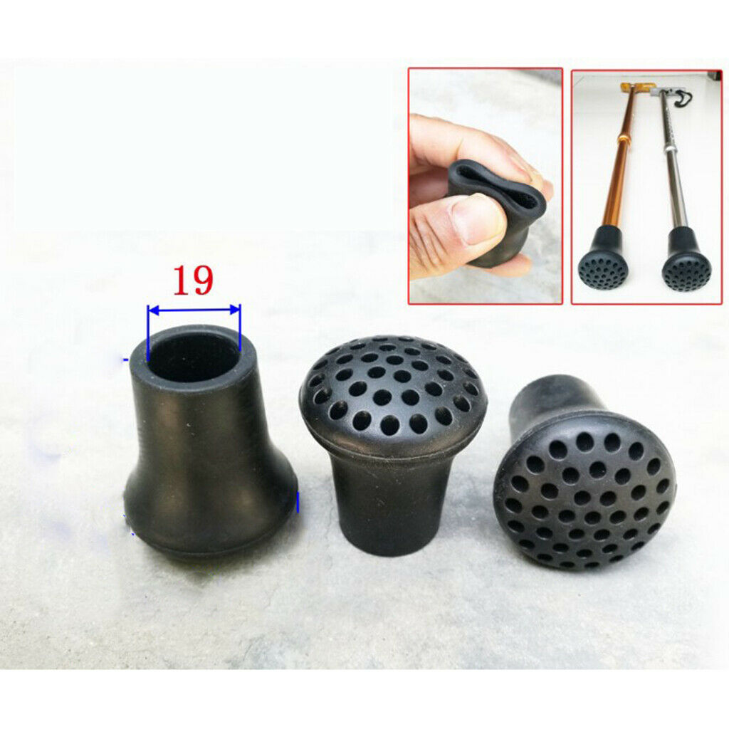 4 Pcs Crutch Ferrules Rubber Ends Hiking Walking  Mountaineering Stick Cover