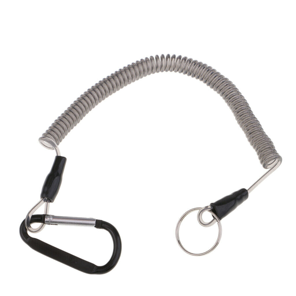 Fishing Coiled Lanyard Boating Fishing Rope Secure Pliers Lip Grips Tackle