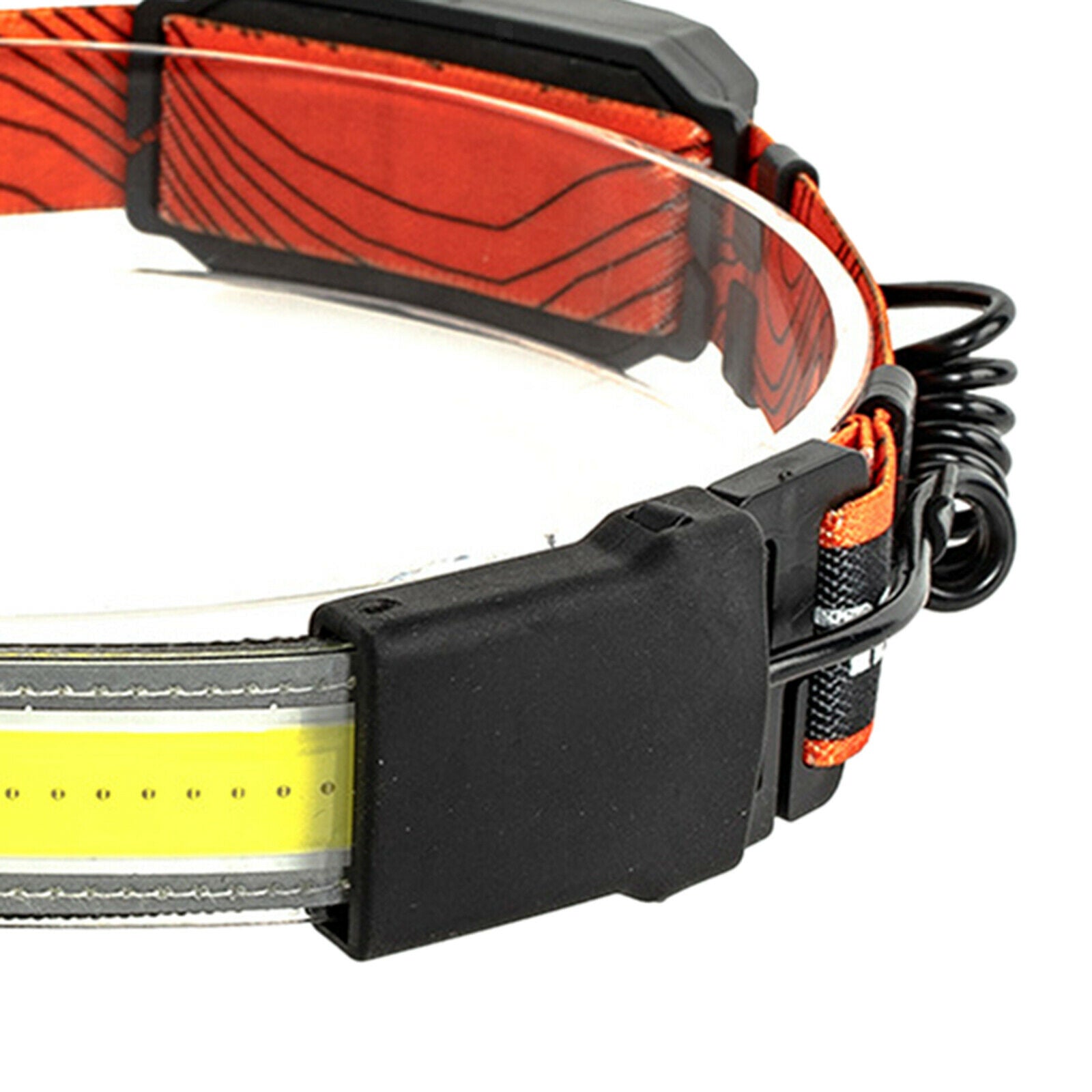 USB COB+LED Headlamp Torch Bar 3 Modes Broadbeam Rechargeable for Camping