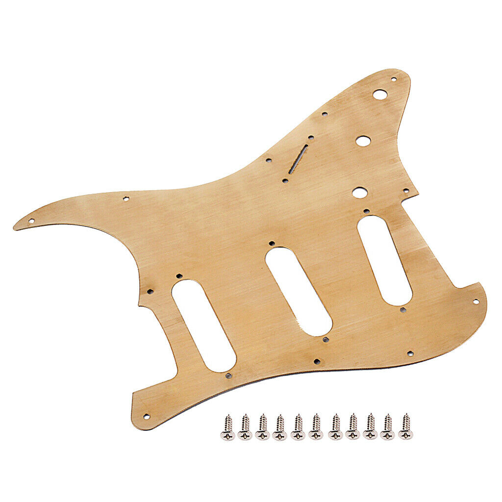 New Bronze SSS Pickguard 11 Holes Scratch Plate for ST Electric Guitar Accs