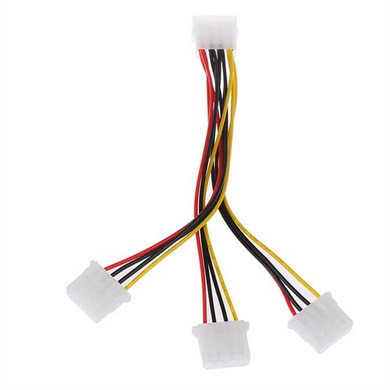 4 Pin IDE 1-to-3 Molex IDE Female Power Supply Splitter Exentsion Adapter Ca DF