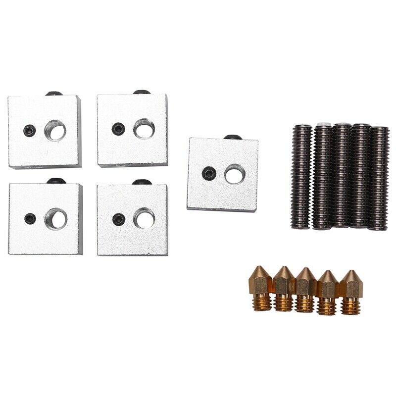 5Pcs/Set Anet A8 1.75Mm PTFE Throat Tube 0.4Mm Extruder Nozzle Print Heads M6 C9