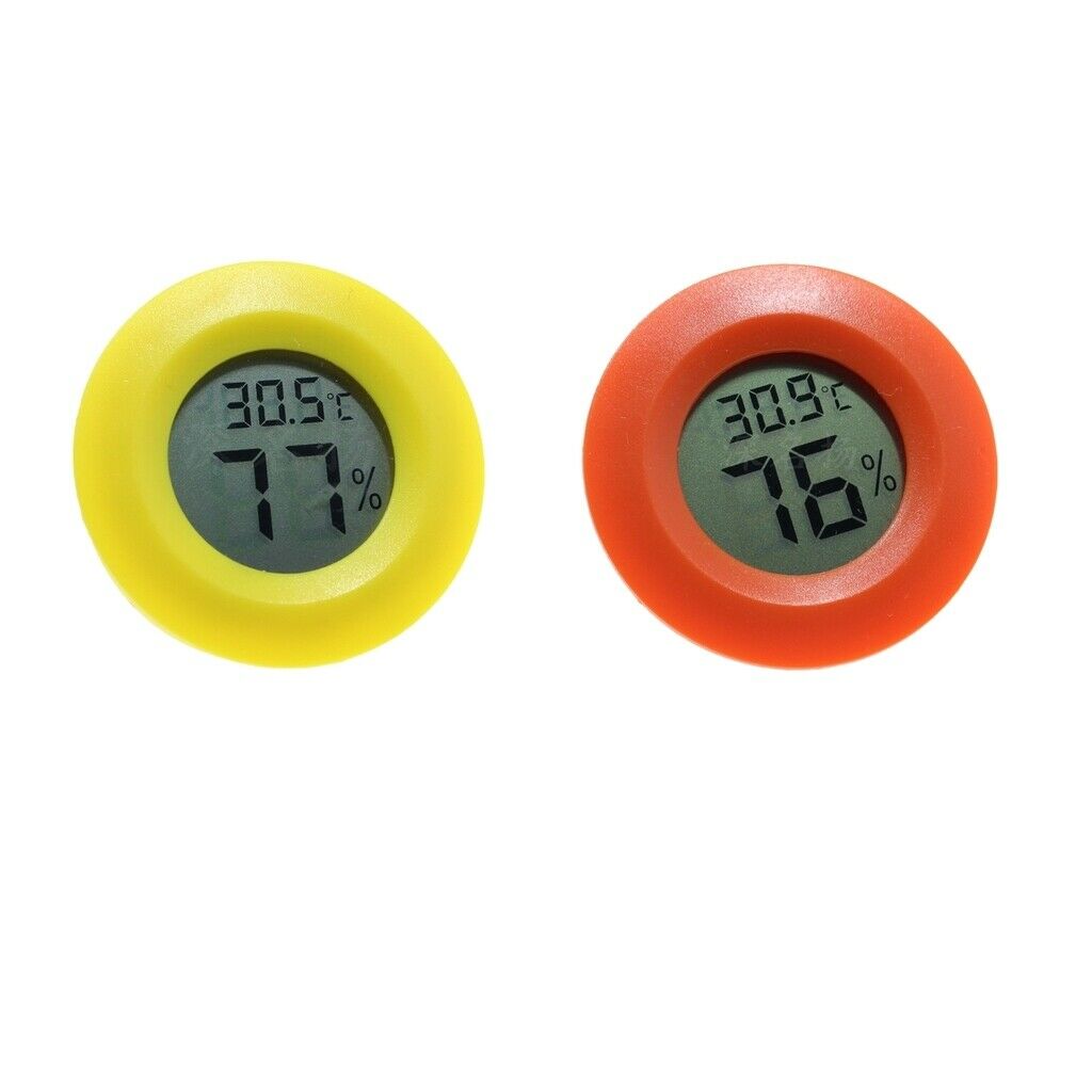 2 Pieces Reptile Thermometer Moisture Hygrometer