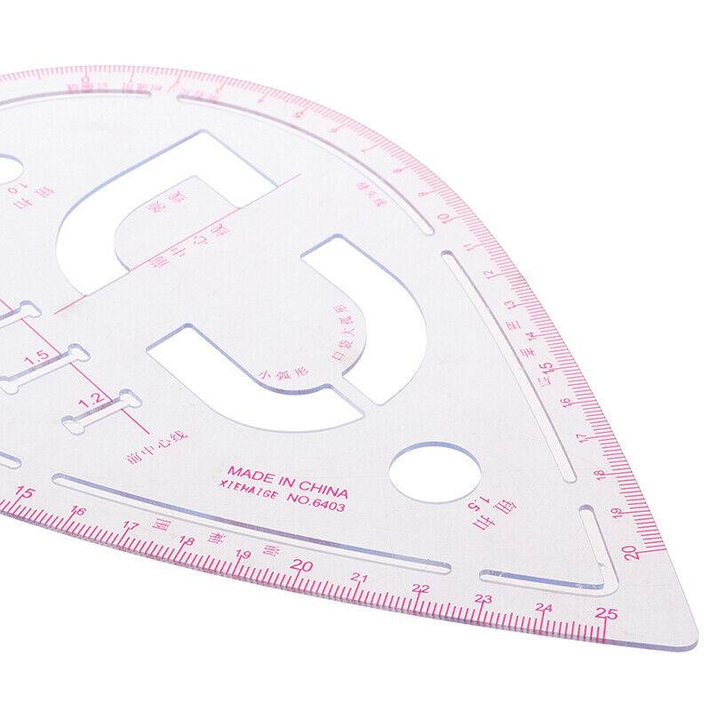 Curve Metric Sewing Ruler Measure Plastic Tailor Grading Pattern Design Tools.DD