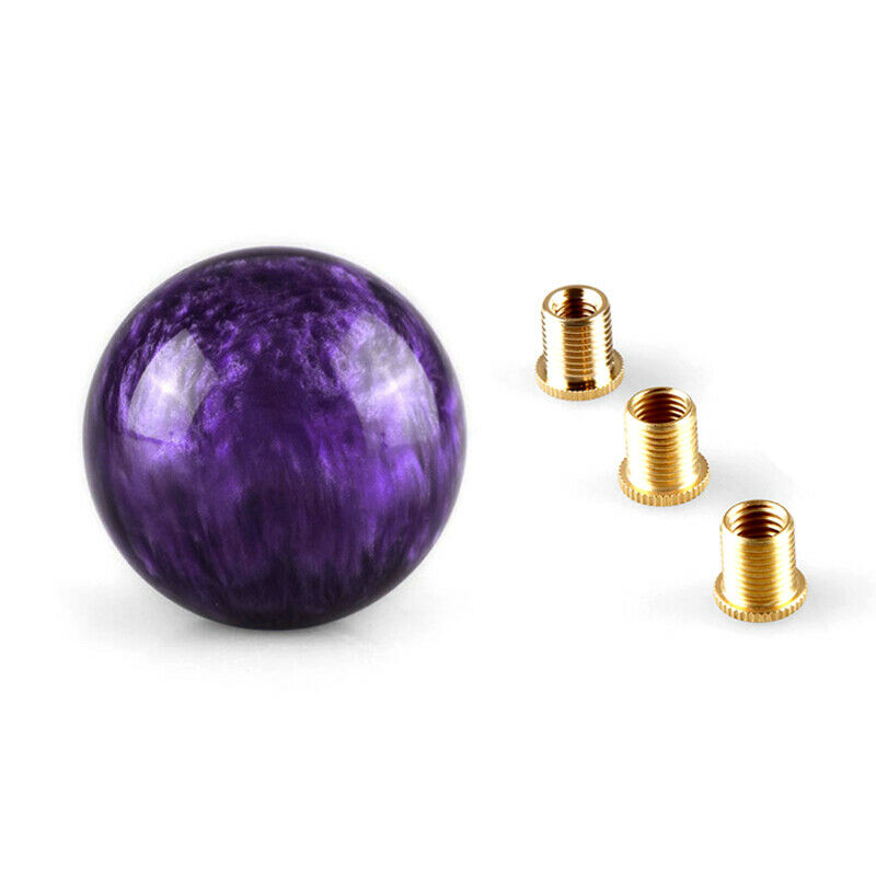 Round Ball Shape Auto Car Gear Shift Knob Shifter Lever Manual w/ M8 M10 Adapter