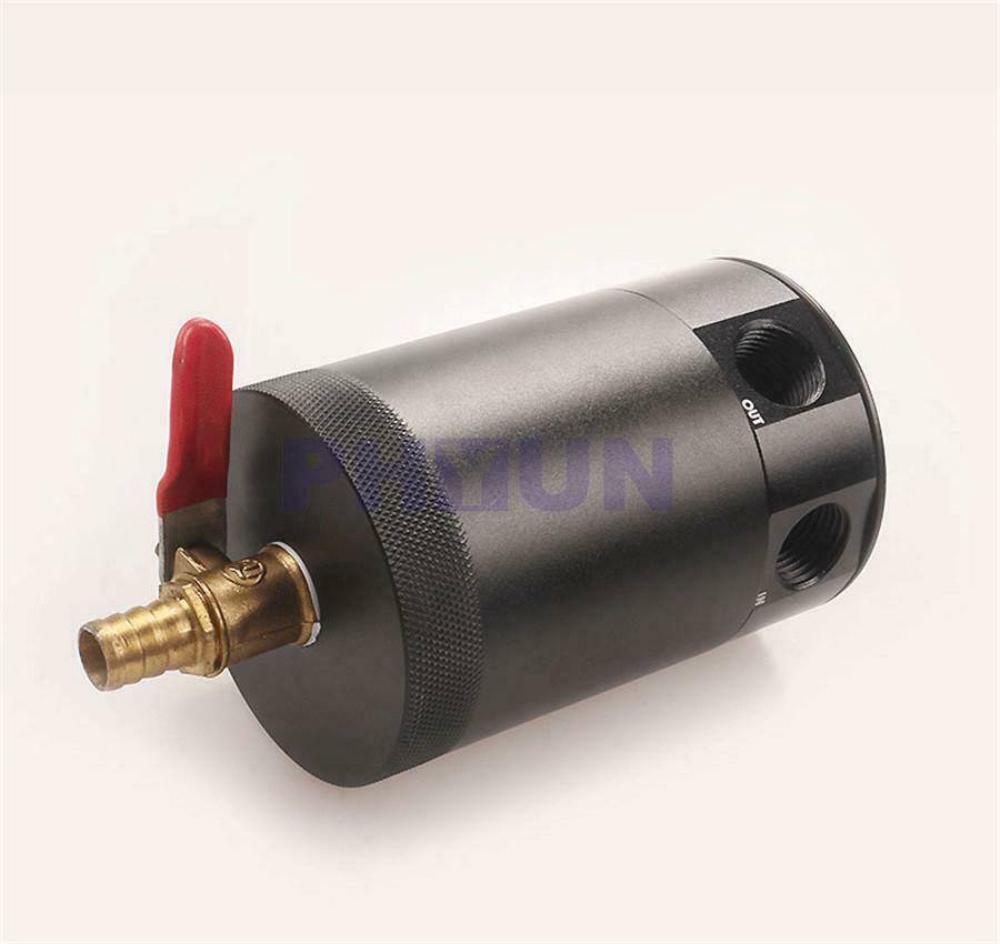 Universal 2-Port Oil Catch Can Tank Reservoir Drain Valve Breather Filter Kit