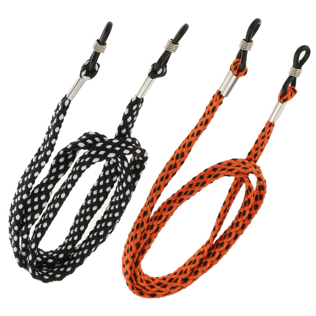 2pcs Sports Eyeglass Sun Eye Glasses Holder Neck Cord Sunglasses Chain Strap