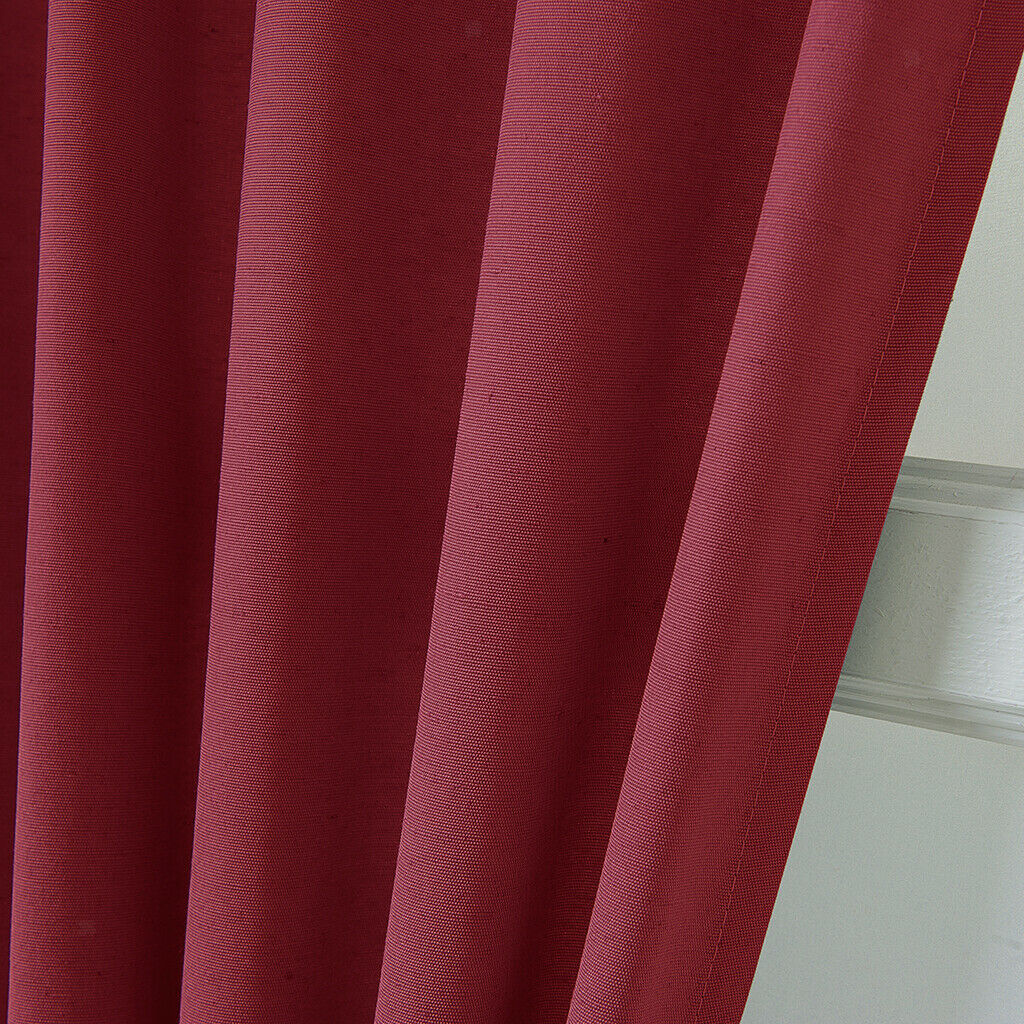 Living Room Kitchen Door Window Curtain Valance Drape Wine Red - 64x183cm
