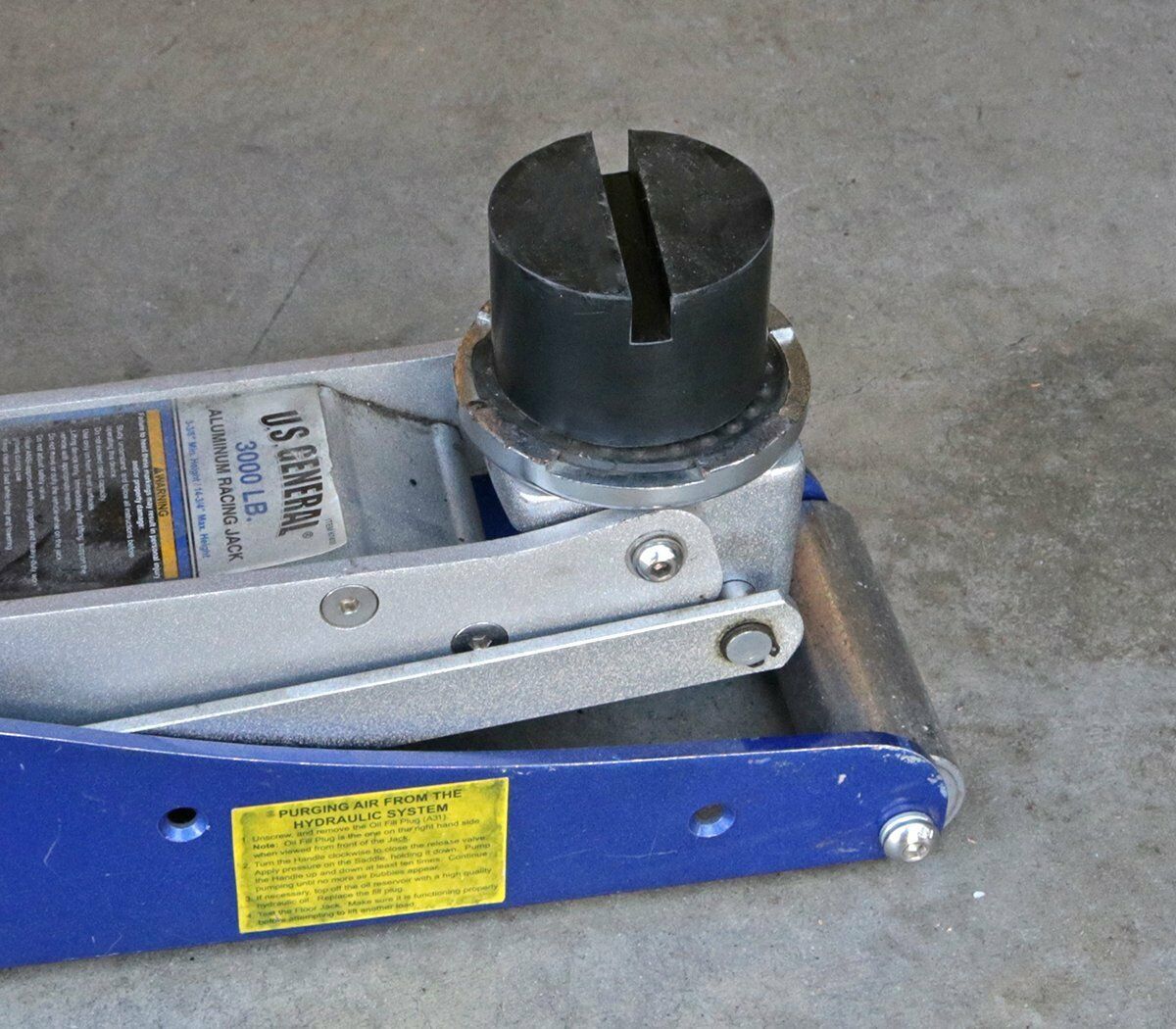 Rubber Slotted Frame Rail Floor Jack Disk Rubber Pad Adapter for Pinch Weld Side