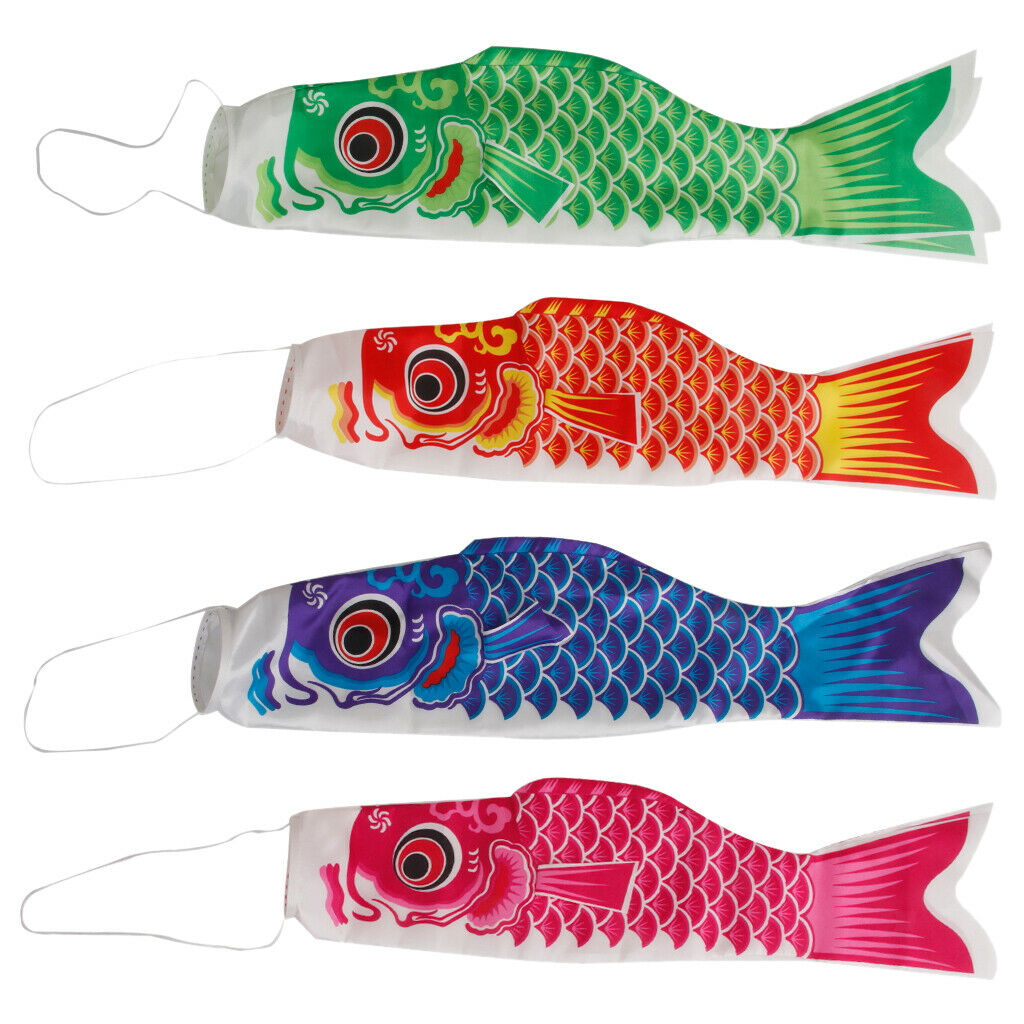 5 Pieces Japanese Windsock Carp Flag Koi Nobori   Streamer Outdoor Decor