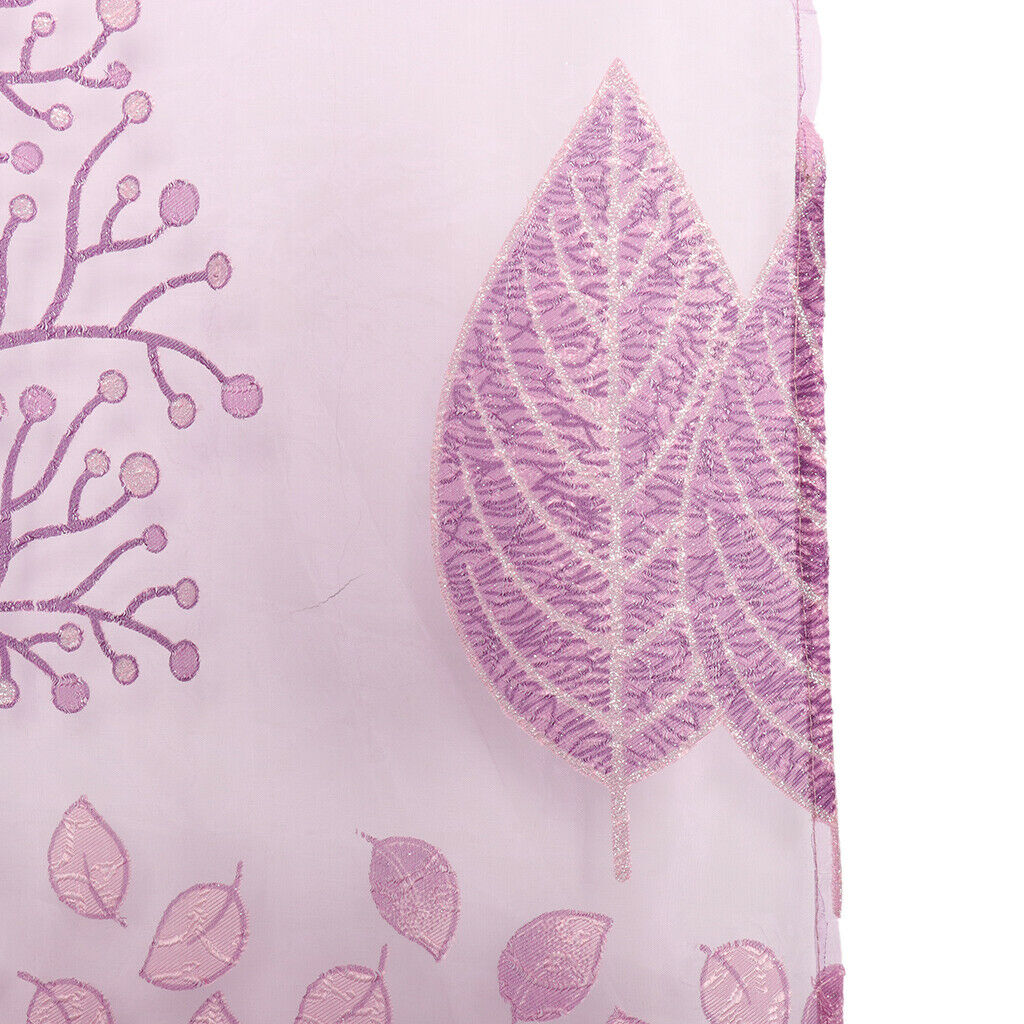 Jacquard Curtain Cortina Voile Floral Leaf Personalize Drape