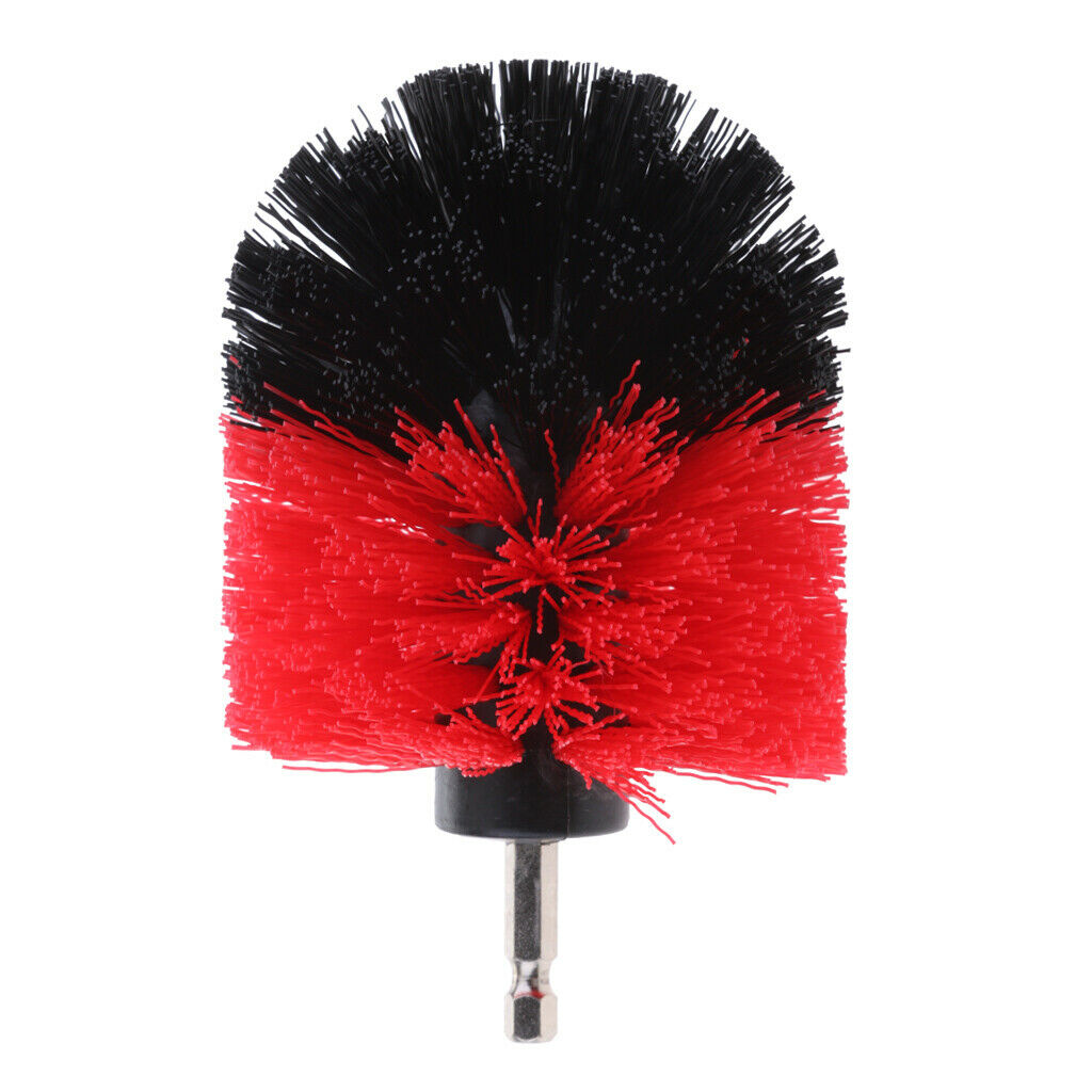 3Pcs Power Scrub Drill Cleaning Brush Set For Plastic Interiors Cleaning Red