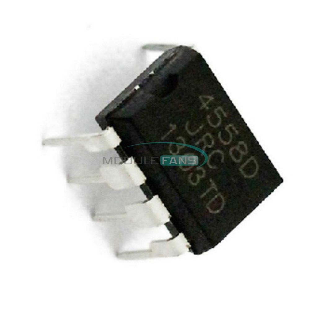 50PCS JRC 4558D  JRC4558D DIP 8 OPAMP OP AMPS CHIP IC Low Power TS808 TS9