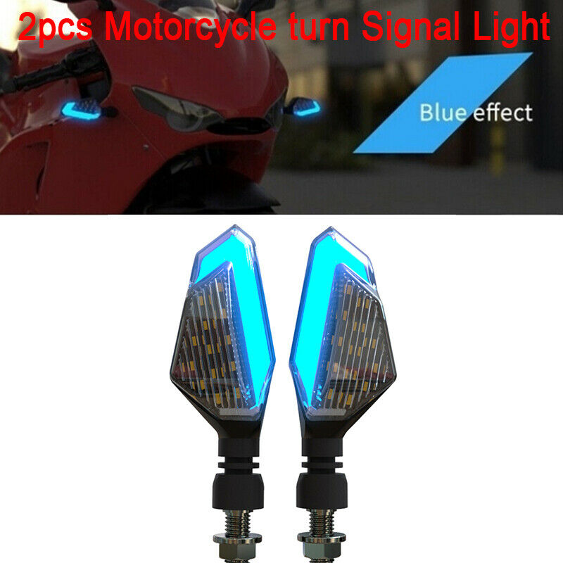 2Pcs Universal Blinkers Warning Lamp Motorcycle Led Turn Signal Lights Day JRBD
