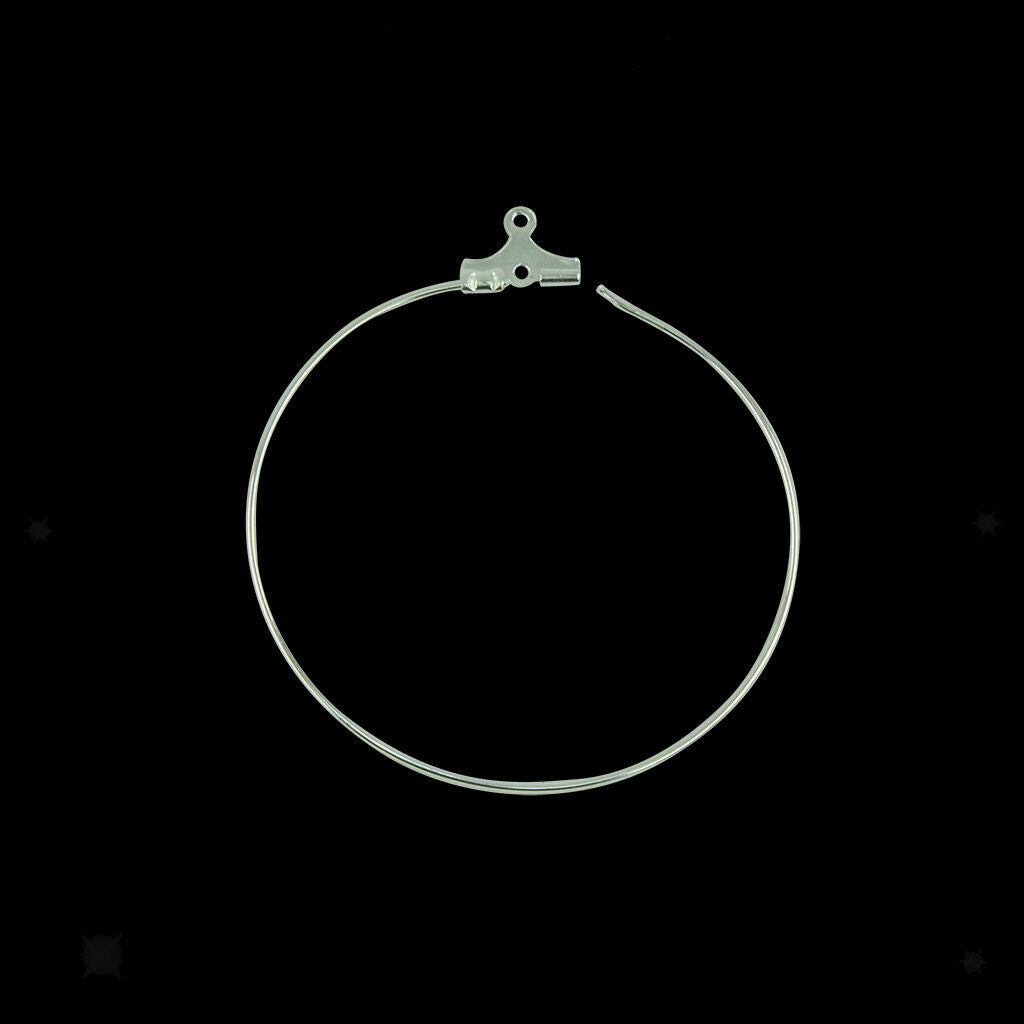 20pcs Women Girls Beading Hoops Loops Round Circle Dangle Ear Wire DIY Accessory