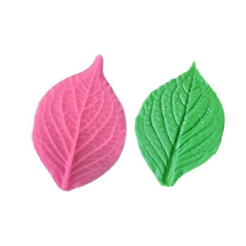 5pcs/set Leaf Silicone Mold Fondant Cake Decorating Tool Peony Rose Floral Petal
