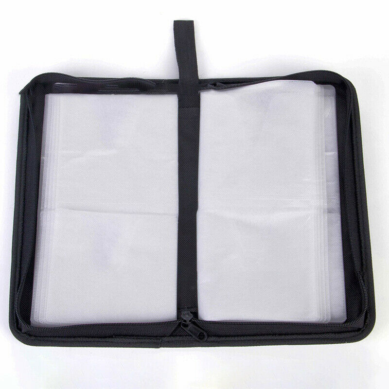 80 Sleeve DVD CD Discs Album Storage Bag Organizer Box Folder PU Leather HN US