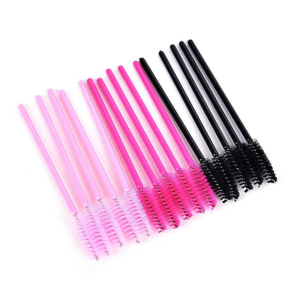50Pcs Disposable Eyelash Brush Mascara Wands Applicator Spoolers Makeup TooF Kt