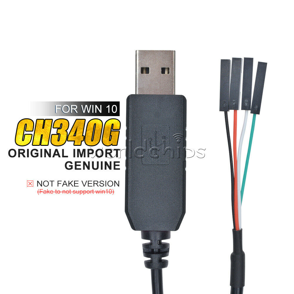 CH340G to TTL RS232 Serial 5V USB Cable with WIN10 for Arduino AVR MCU ARM