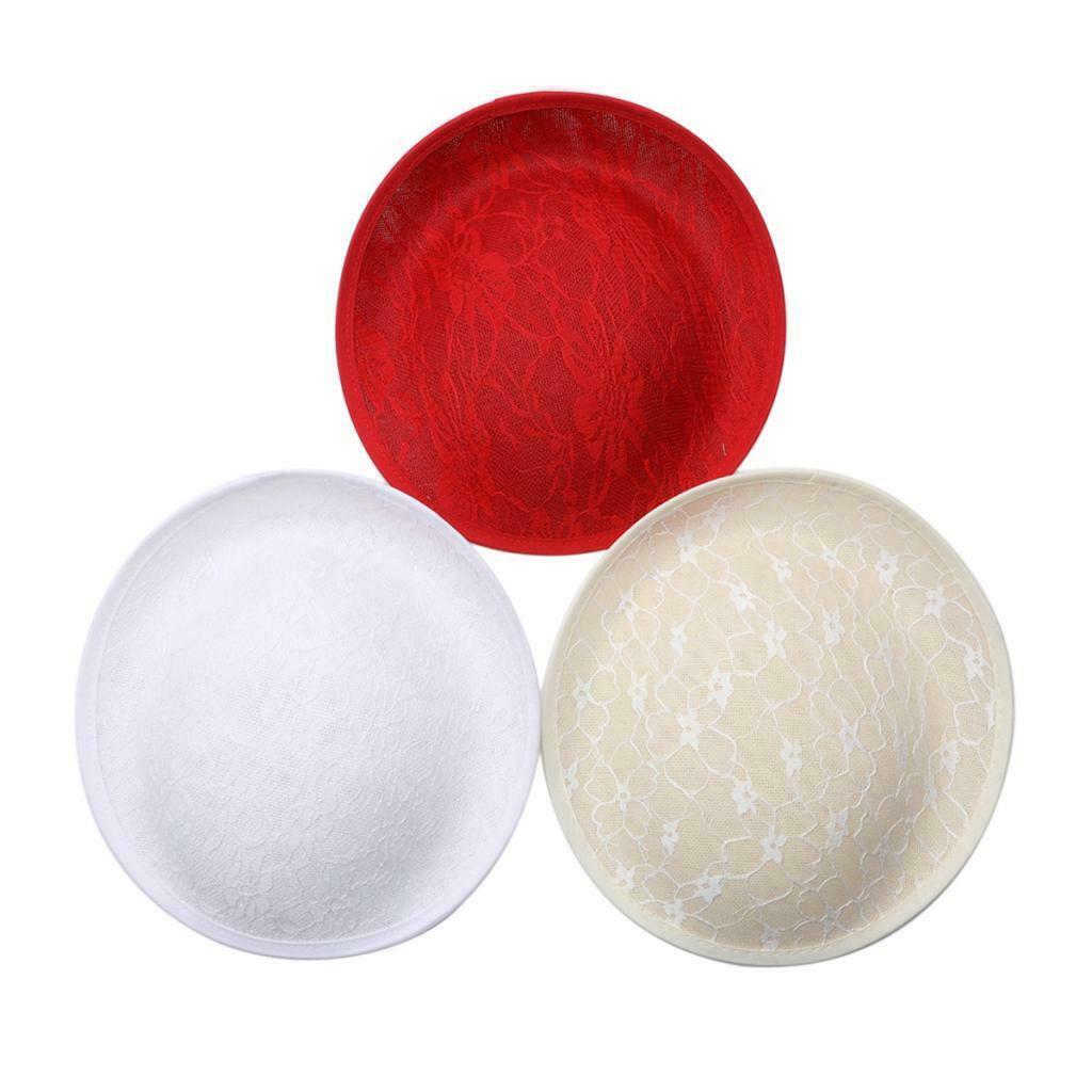 3 Pieces Womens Round Lace Hat Fascinator Hat Base DIY Hat Making Material