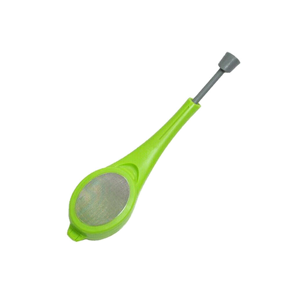 Hand press filter silicone tea infuser loose tea leaf strainer green