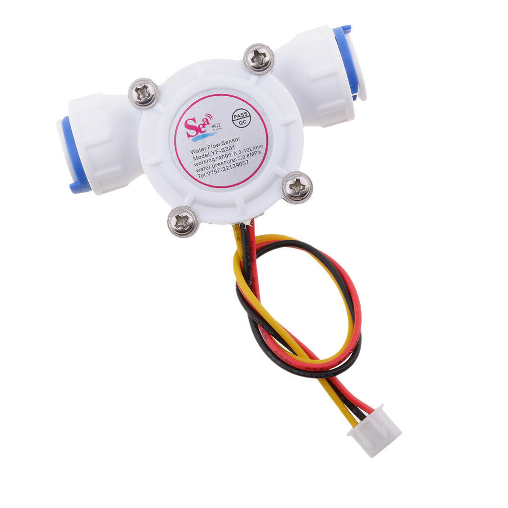 3/8" Water Flow Hall Sensor Switch PE Pipe Flow Meter Flowmeter Counter