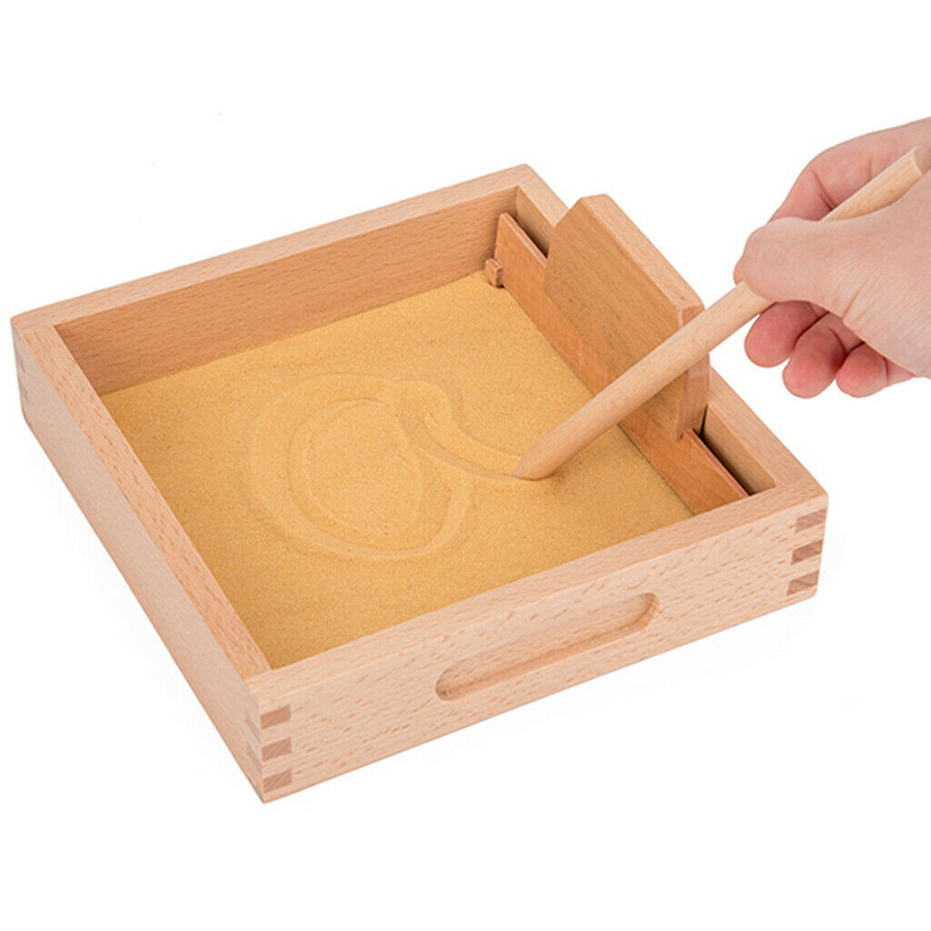 Montessori Letter Formation Sand Tray,with Wooden Pen Kids Educationals Toys