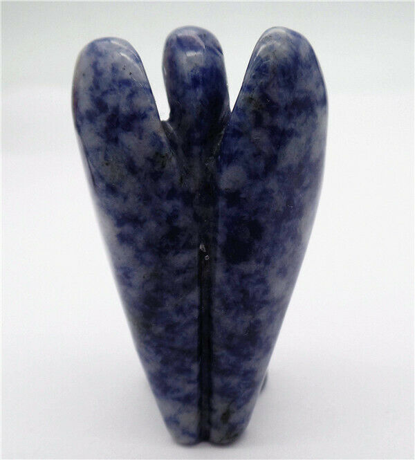 51x30x19mm Natural Blue Sodalite Carved Angel Statue Healing Decoration HH8110