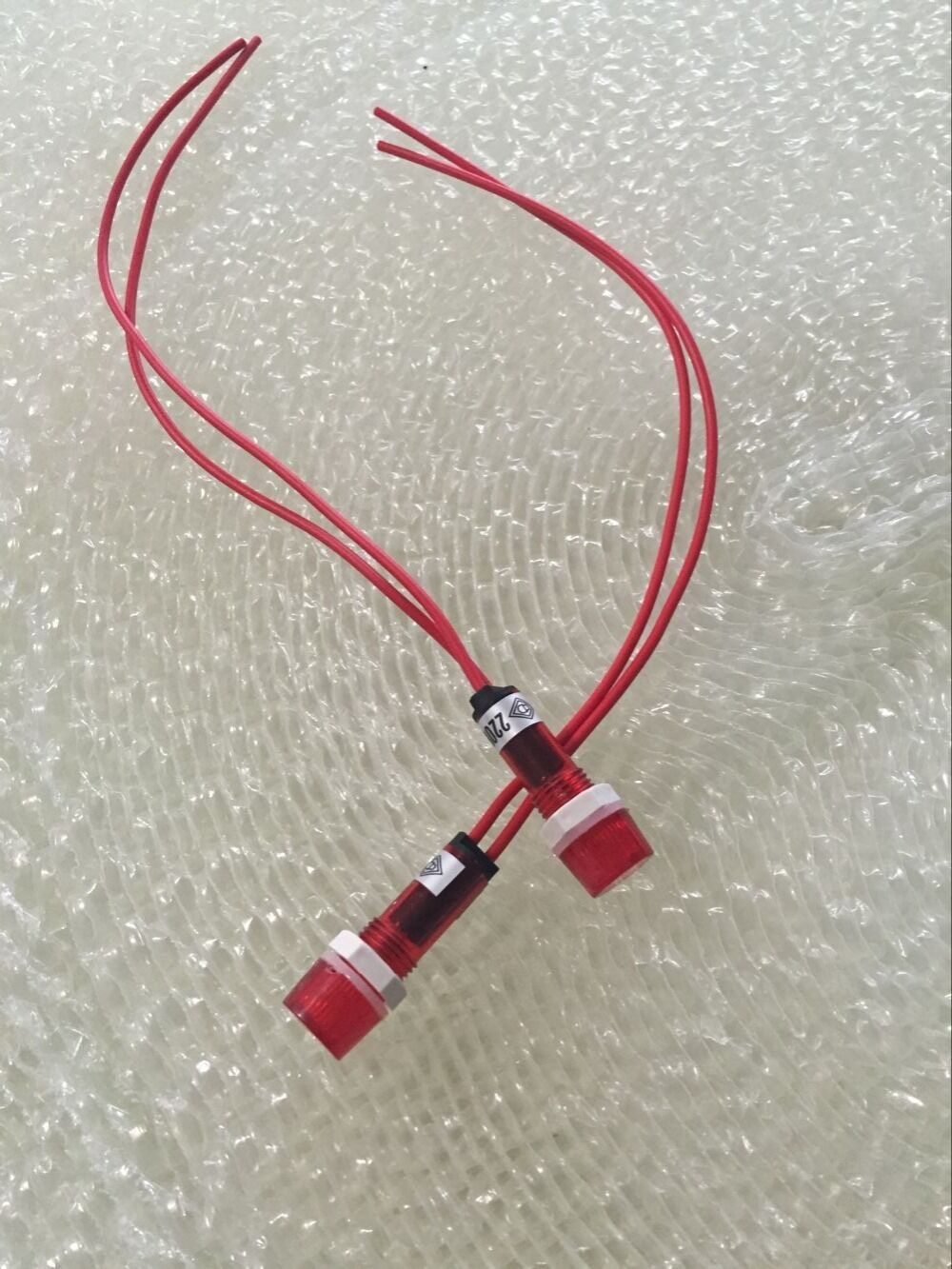 10pcs AC220V Cylinder Shape Red LED Buzzer Alarm Accident Signal Pilot Lamp 19cm