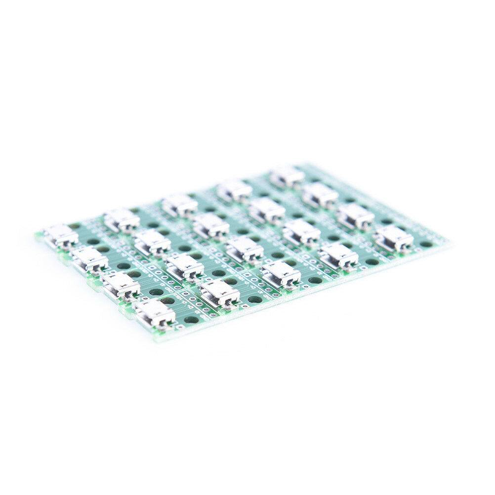 20x micro usb to DIP 2.54mm adapter connector module board panel female 5-pin Tt