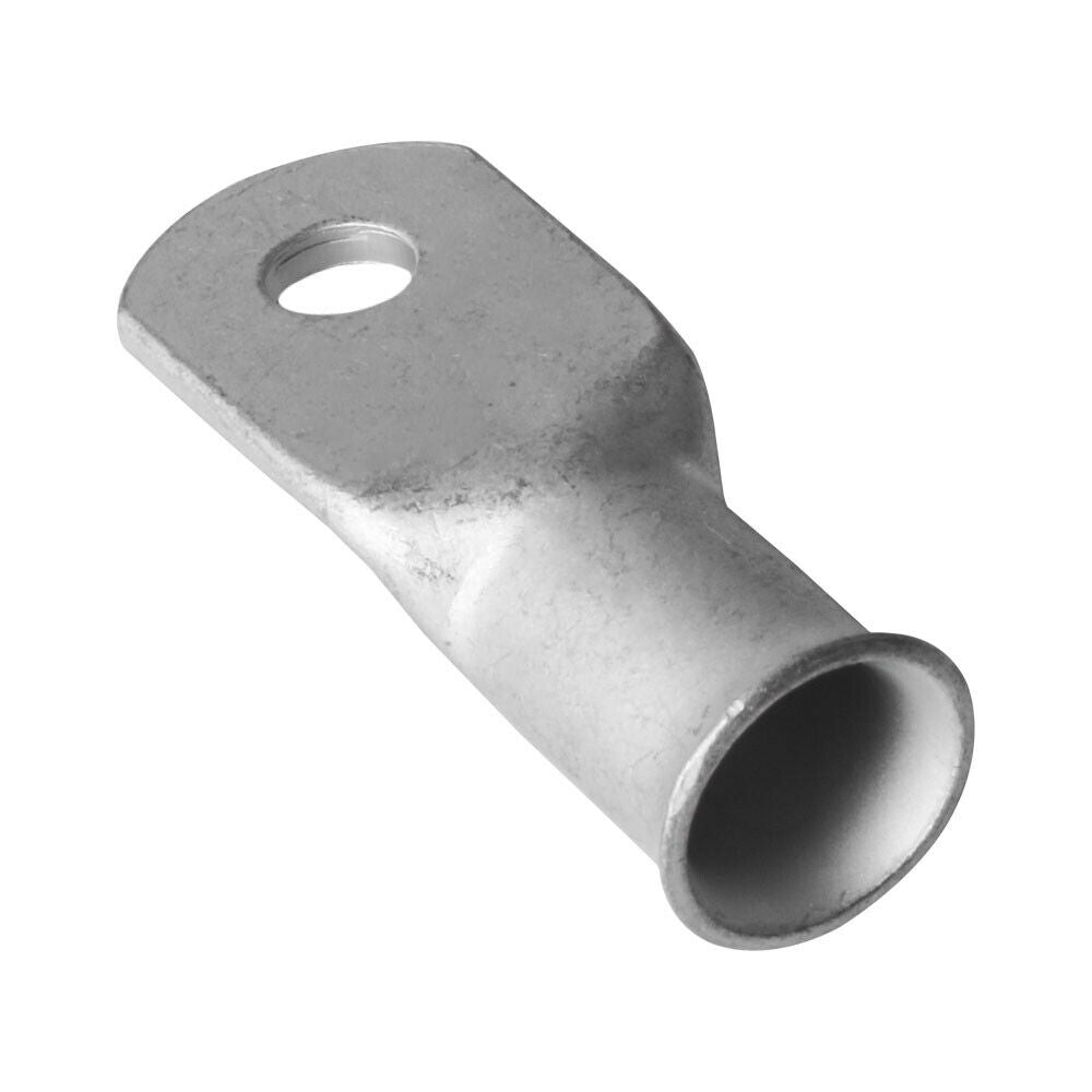 10PCS 1/0AWG-1/4 Tinned Copper Lugs Ring Terminals Un-insulated