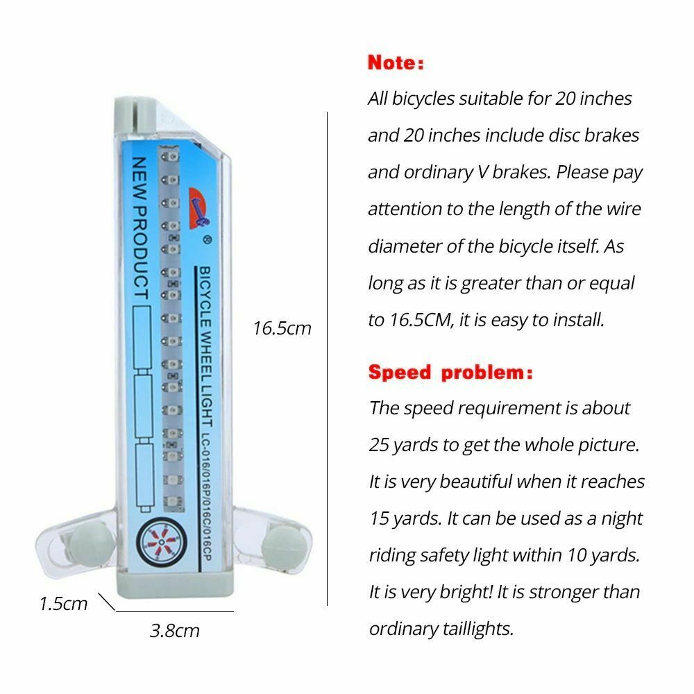 Safety Rainbow Flash Colorful Signal Bike spoke lamp Bicycle Wheel Light Tire