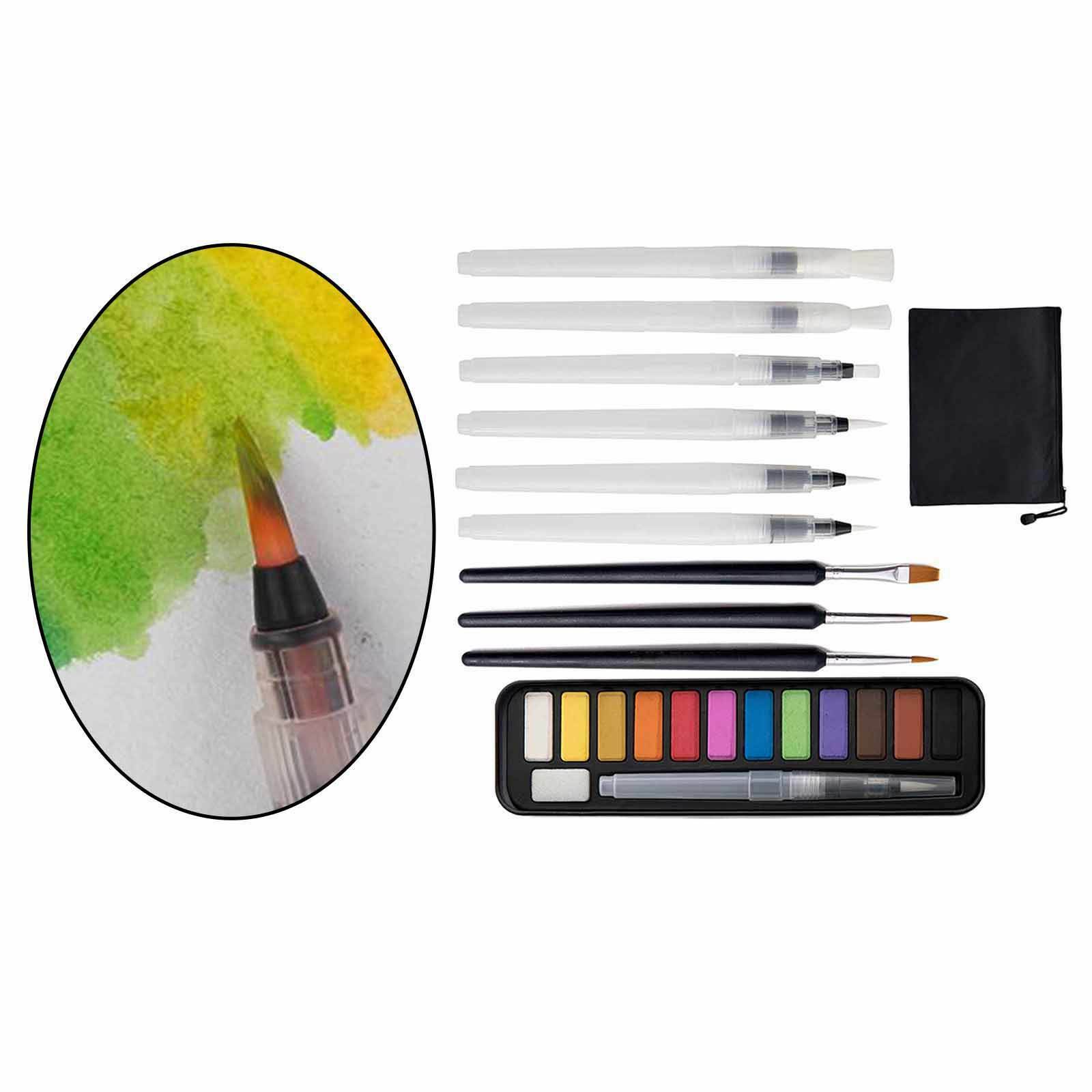 Professionals Solid Watercolor Paint Set Pen for Painting Journaling Artist