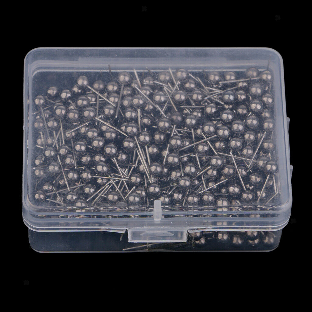 400pcs Push Pins 0.16 inch Metallic Round Head with Stainless Steel Point For