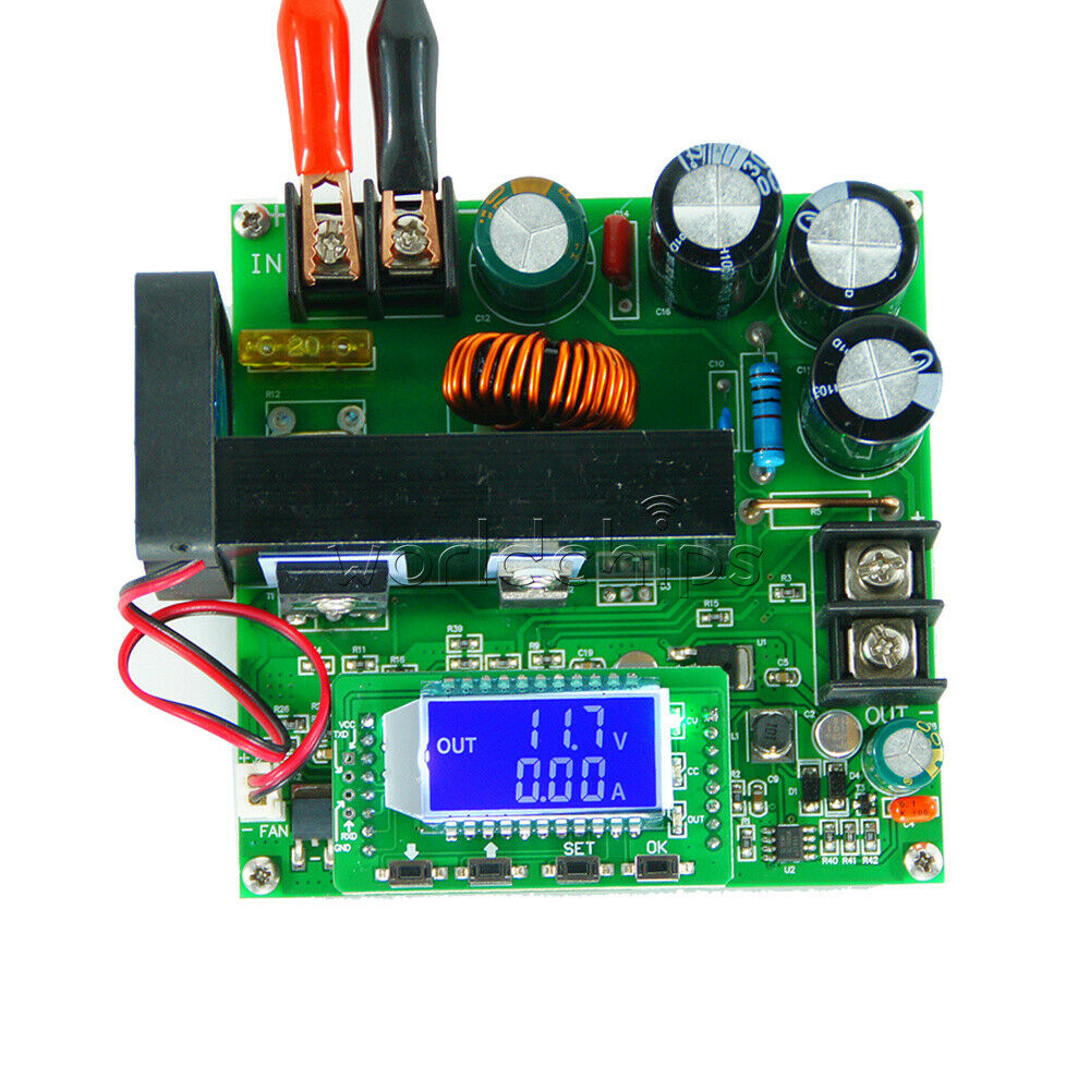 DC 900W 0~15A 8V~60V CC CV LCD Display CNC Boost Step up Power Converter Module