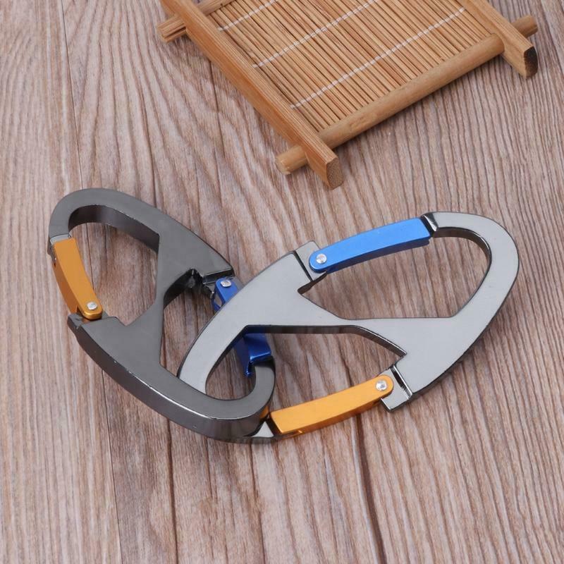 Outdoor Camping Tool 8 Shaped Carabiner Keychain Snap Clip Hook Hiking Buckle