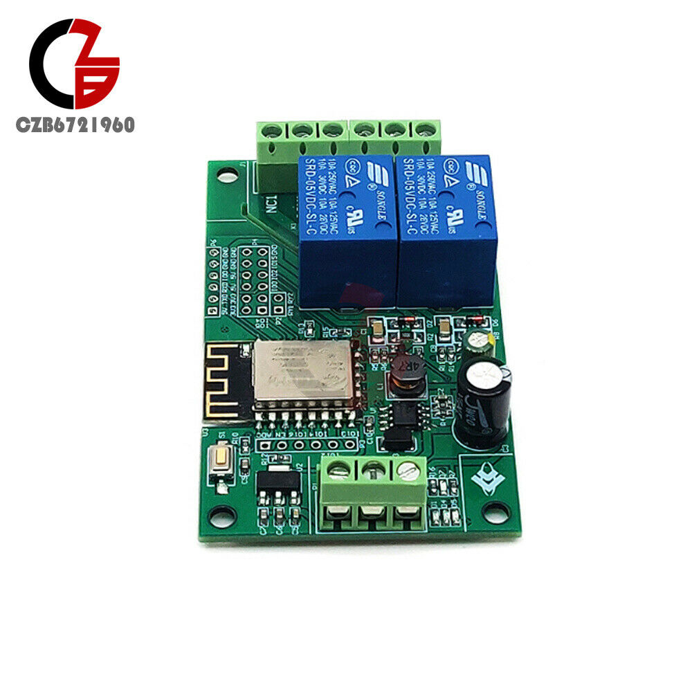 ESP8266 ESP-12F Dual Channel Wifi Relay Input Development Doard 5V Power Supply