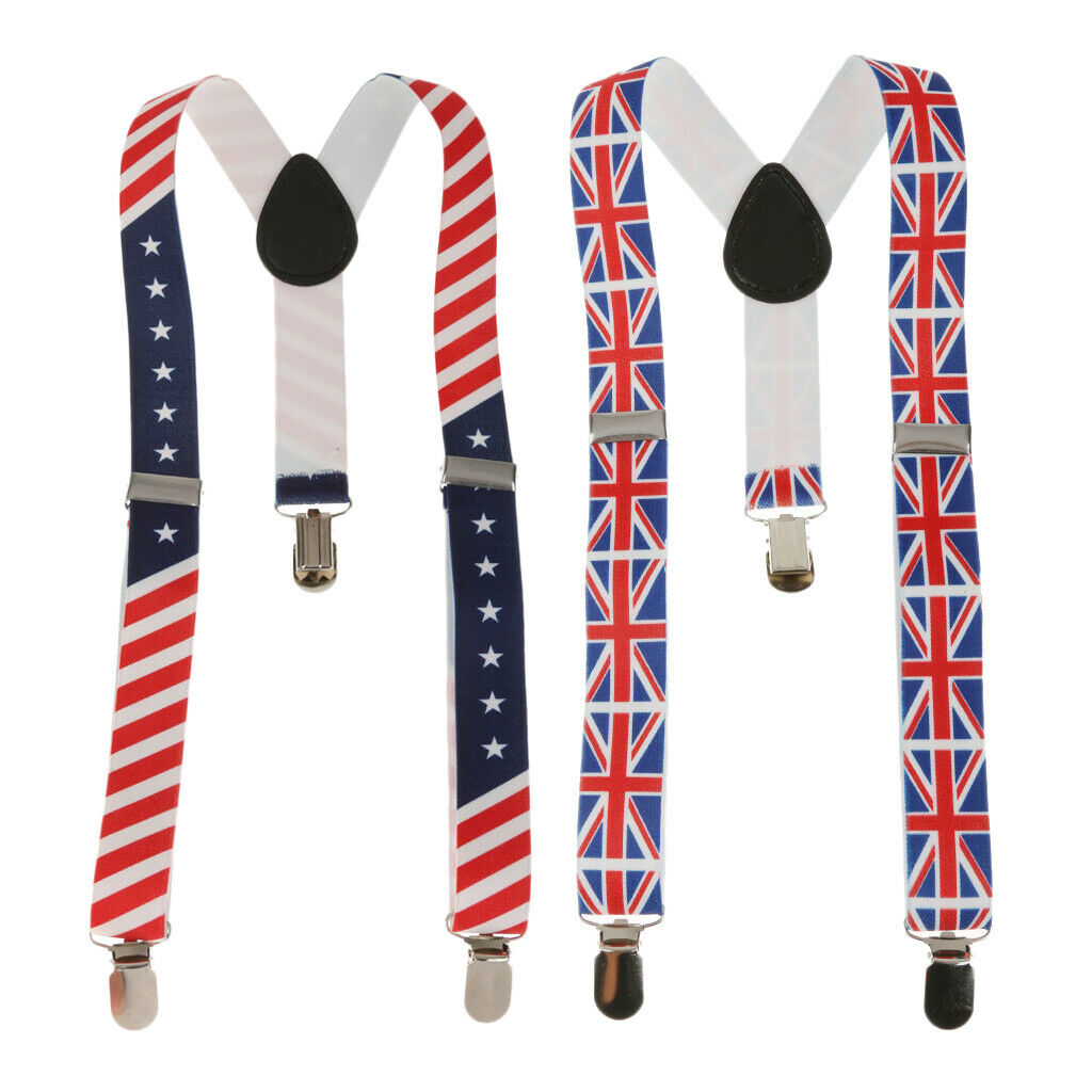 2pcs Elastic Braces Stylish Suspenders Kids Adjustable Galluse For Children