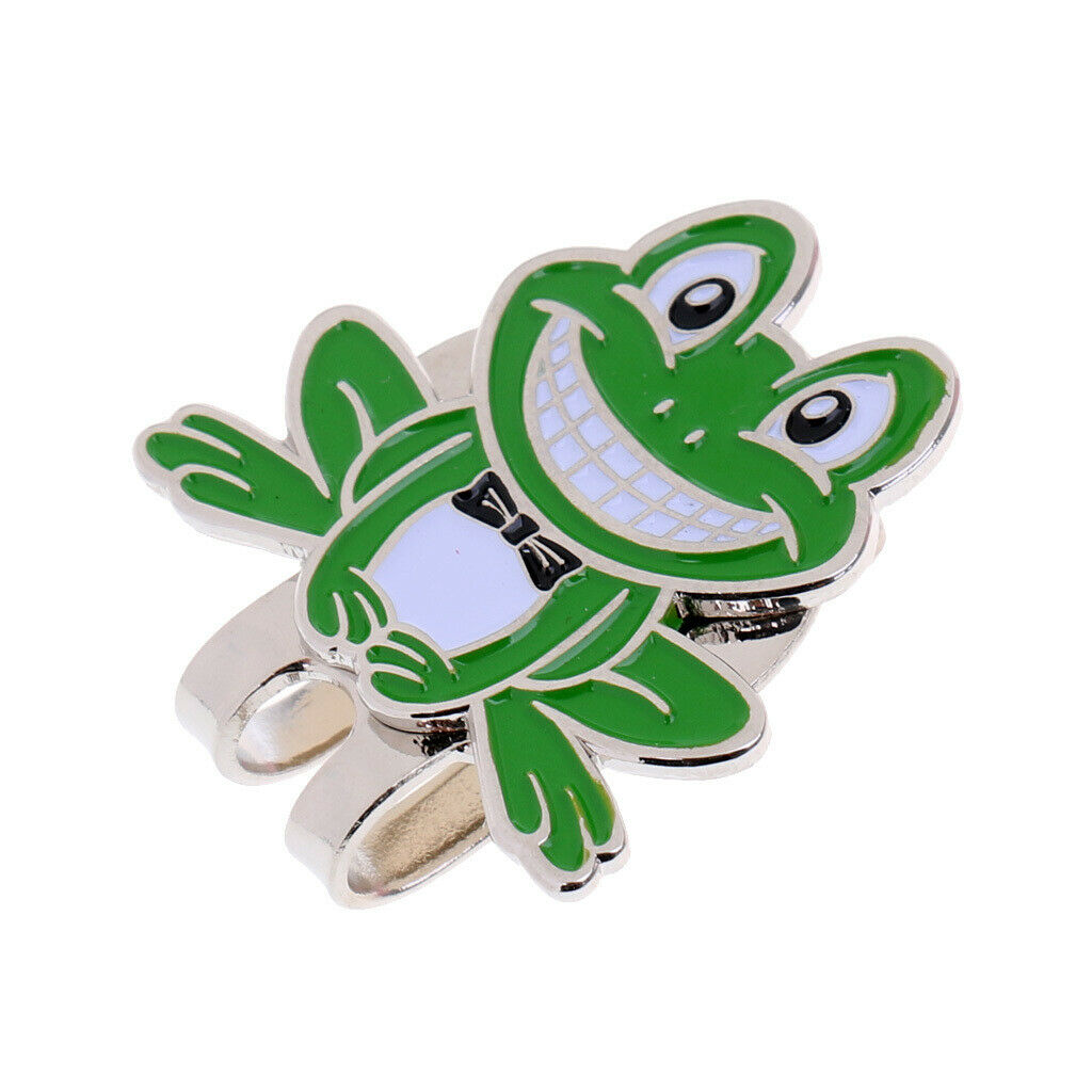 2pcs Alloy Golf Ball Marker Magnetic Hat Clip Frog and Lady Bug Club Awards
