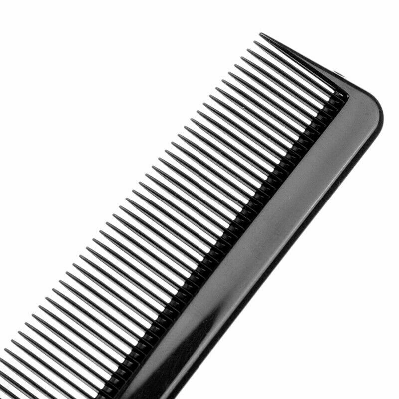 22cm Useful Fine-tooth Metal Pin Hairdressing Hair Style Rat Tail Comb Black /