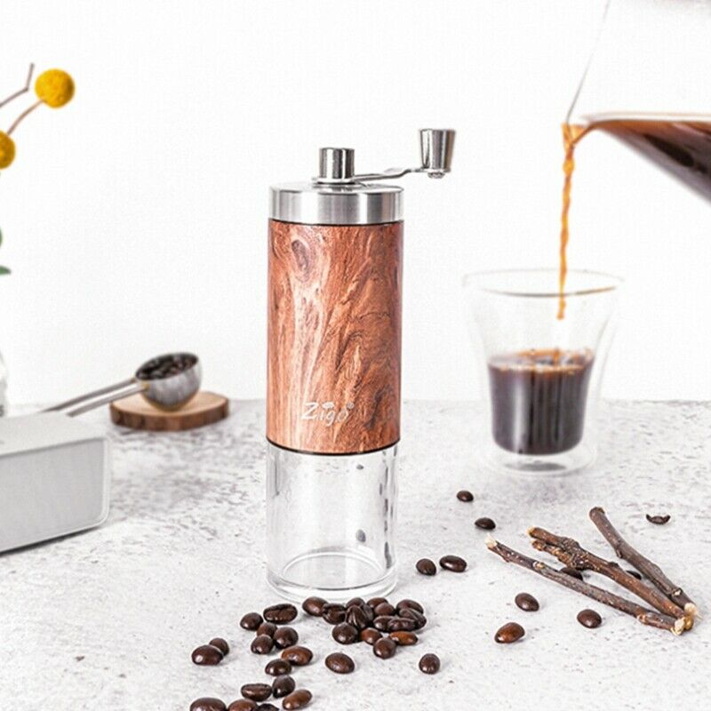 Zigo Manual Coffee Grinder Stainless Steel Burr Grinder Conical Coffee Bean B8M1